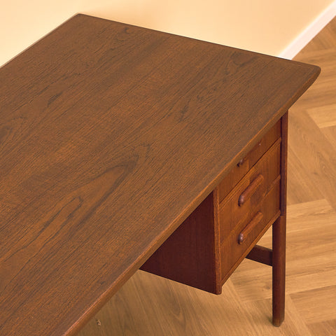 Vintage Teak Writing Desk, Denmark 1960s
