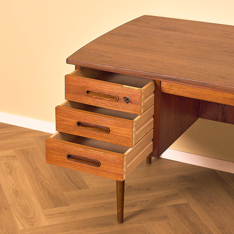 Vintage Teak Writing Desk by Edmund Jorgensen, Denmark 1960s
