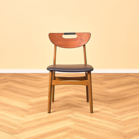 Danish dining chairs in teak and beech