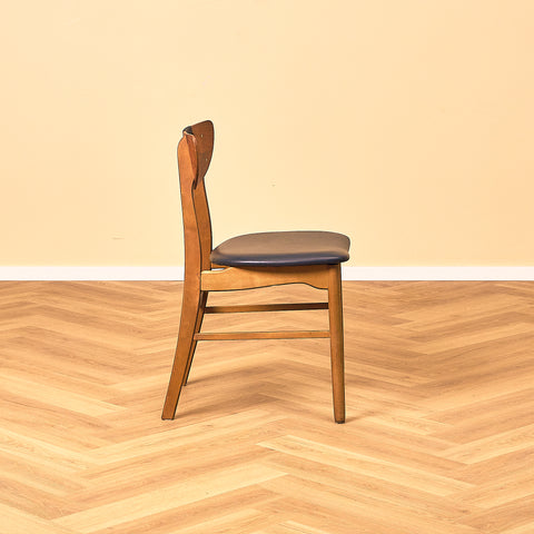 Danish dining chairs in teak and beech