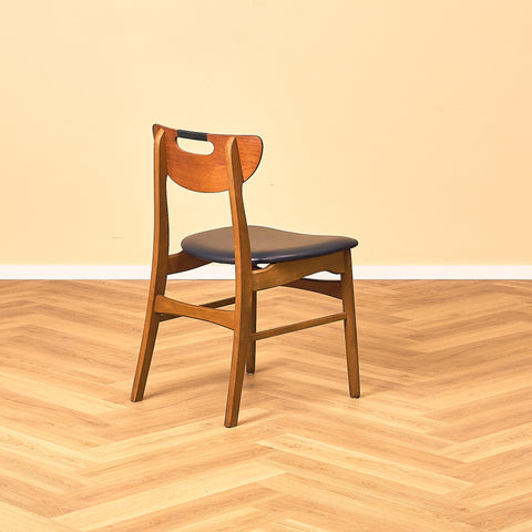 Danish dining chairs in teak and beech