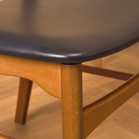Danish dining chairs in teak and beech