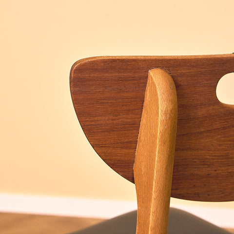 Danish dining chairs in teak and beech