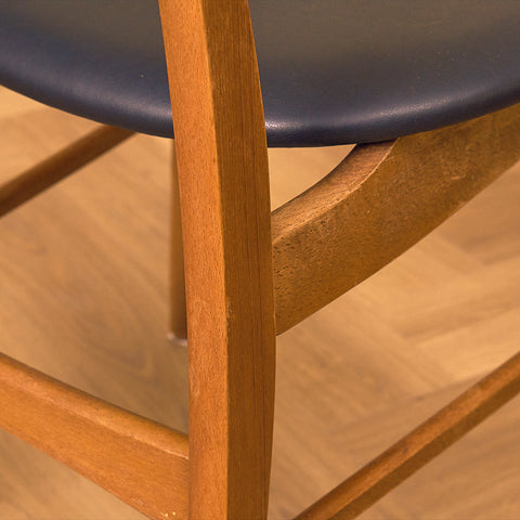 Danish dining chairs in teak and beech