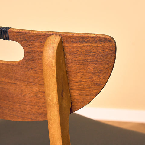 Danish dining chairs in teak and beech