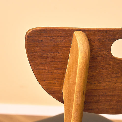 Danish dining chairs in teak and beech