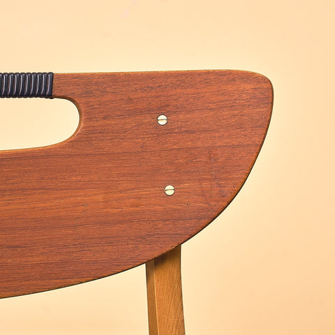 Danish dining chairs in teak and beech