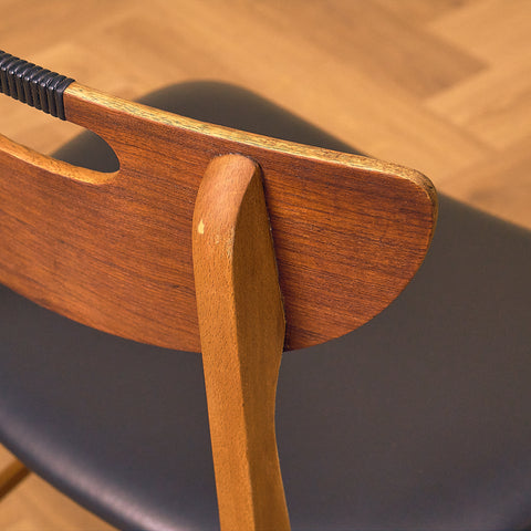 Danish dining chairs in teak and beech