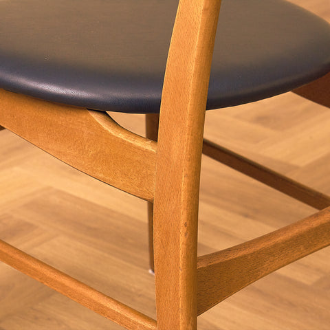 Danish dining chairs in teak and beech