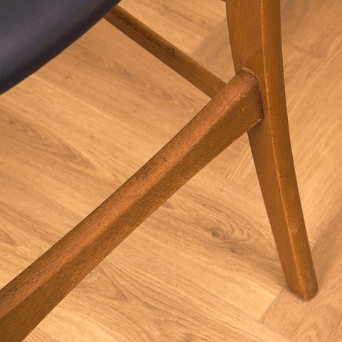 Danish dining chairs in teak and beech