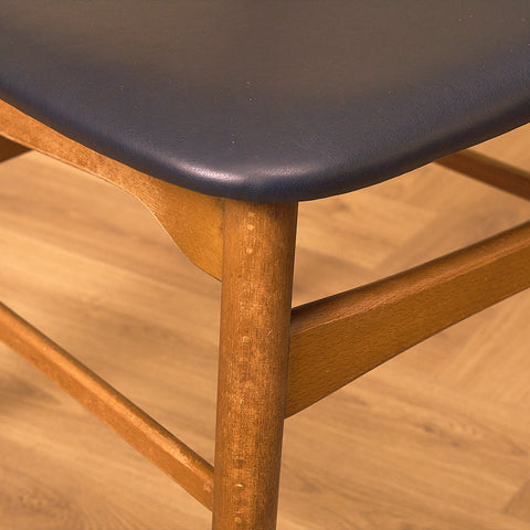 Danish dining chairs in teak and beech