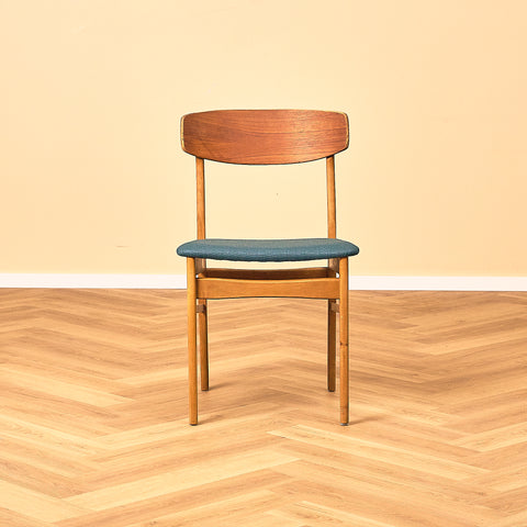 Danish dining chairs in teak and beech