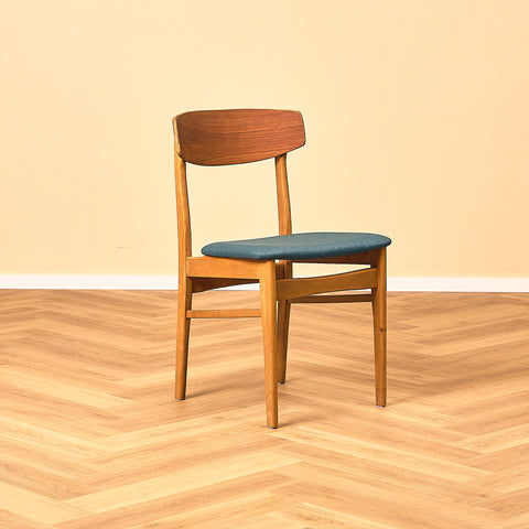 Danish dining chairs in teak and beech
