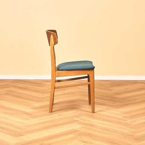 Danish dining chairs in teak and beech