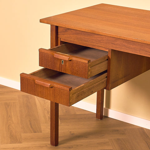 Small Vintage Writing Desk in Teak, Denmark 1960s