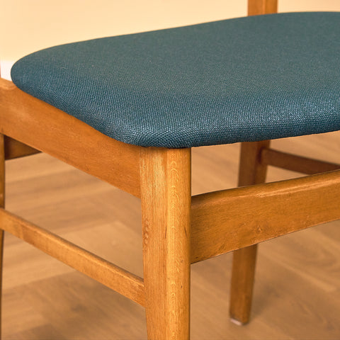 Danish dining chairs in teak and beech
