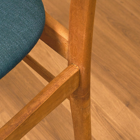 Danish dining chairs in teak and beech