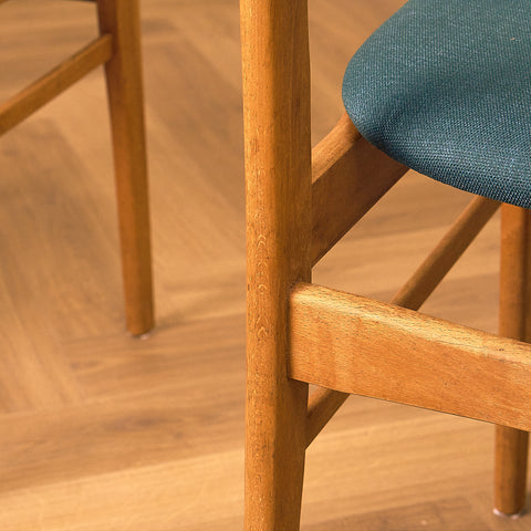 Danish dining chairs in teak and beech