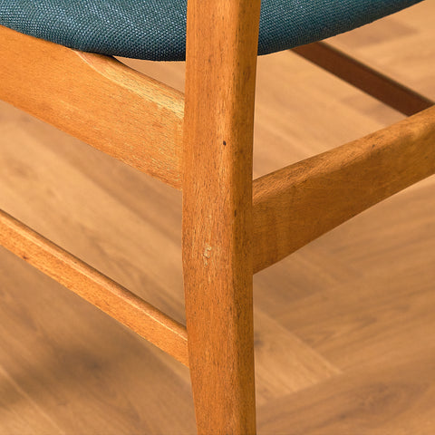 Danish dining chairs in teak and beech