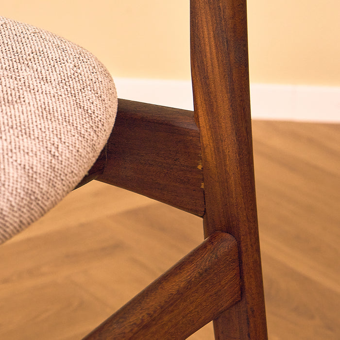 Erik Buch Model 49 Walnut Dining Chair for O.D. Møbler, small chip at the side rail joint