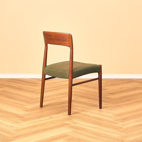 Danish set of 6 dining chairs in teak by Henning Kjærnulf for KS Møbler