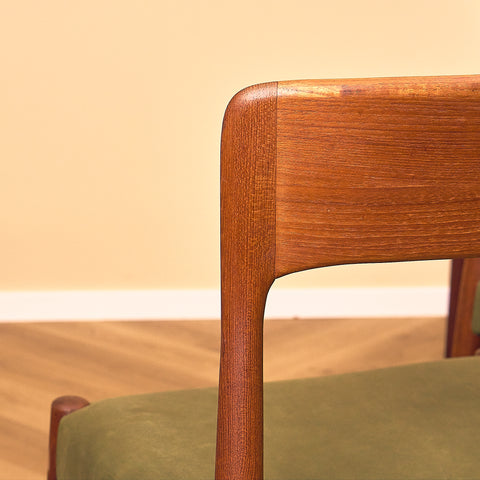 Danish set of 6 dining chairs in teak by Henning Kjærnulf for KS Møbler
