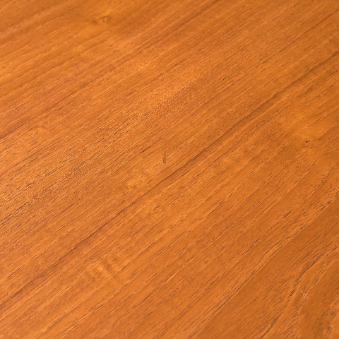 Danish rectangular dining table in teak and walnut