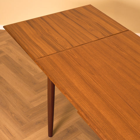 Danish rectangular dining table in teak and walnut by N&R Møbler