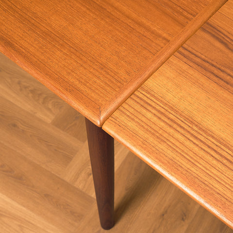 Danish rectangular dining table in teak and walnut by N&R Møbler