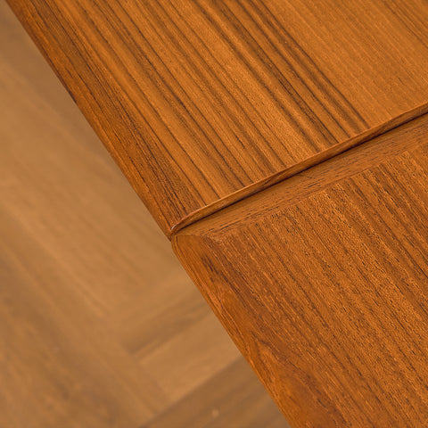 Danish rectangular dining table in teak and walnut by N&R Møbler