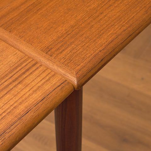 Danish rectangular dining table in teak and walnut by N&R Møbler