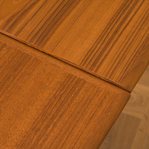 Danish rectangular dining table in teak and walnut by N&R Møbler