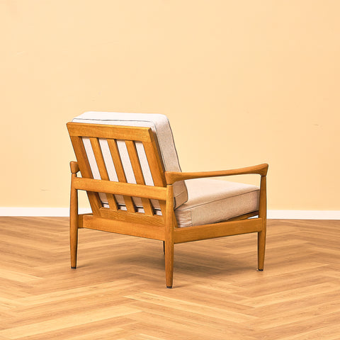 Swedish armchairs "Kolding" in solid oak by Erik Wörtz for IKEA