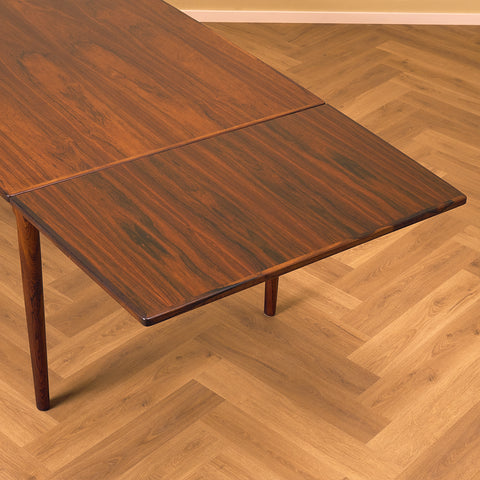Danish rectangular dining table in Santos rosewood