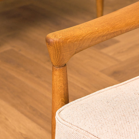 Swedish armchairs "Kolding" in solid oak by Erik Wörtz for IKEA