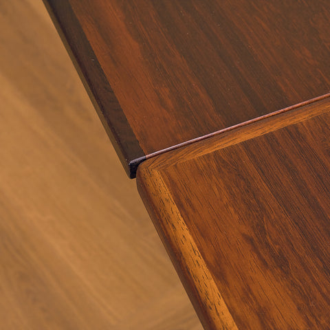 Danish rectangular dining table in Santos rosewood