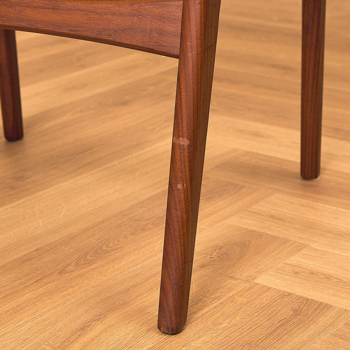 Erik Buch Model 89 Dining Chair in Walnut and Bouclé, small light mark on the front leg