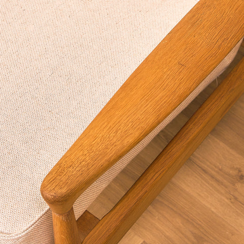 Swedish armchairs "Kolding" in solid oak by Erik Wörtz for IKEA