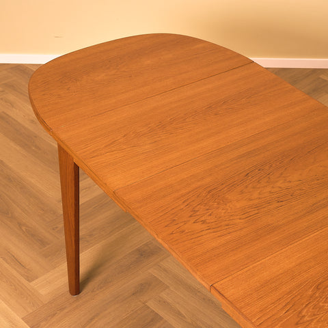 Danish dining table with 4 extensions in teak by Vejle stole- og møbelfabrik A/S
