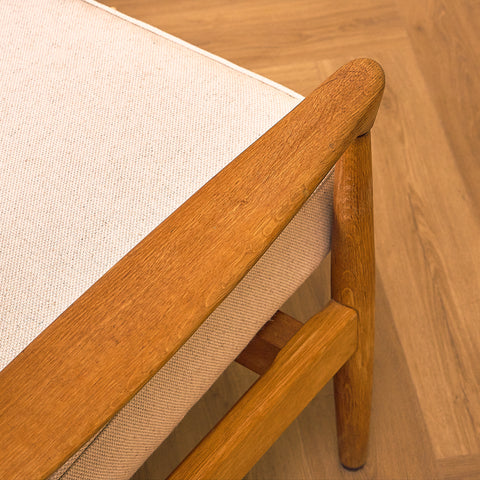 Swedish armchairs "Kolding" in solid oak by Erik Wörtz for IKEA