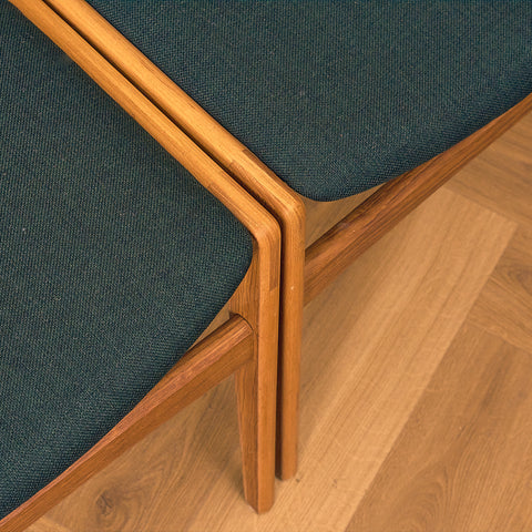 Danish set of 4 dining chairs in oak by Erik Buch for Nova