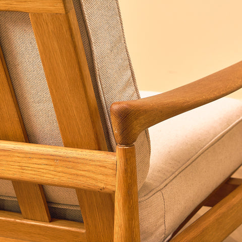 Swedish armchairs "Kolding" in solid oak by Erik Wörtz for IKEA