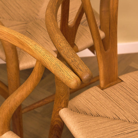 Danish set of 4 dining chairs model CH24 by Hans J. Wegner for Carl Hansen & Son