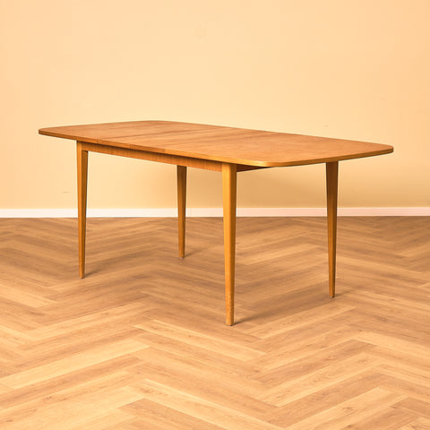 Swedish dining table in teak and beech