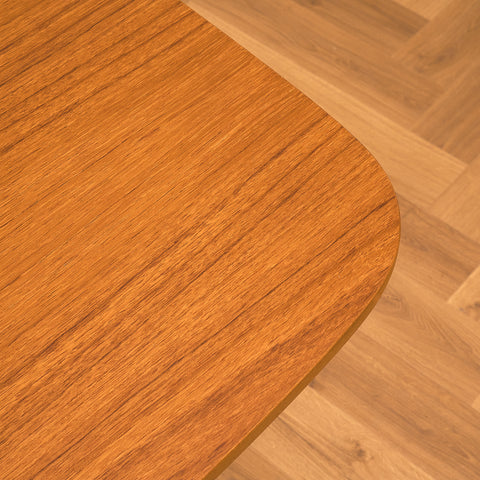 Swedish dining table in teak and beech
