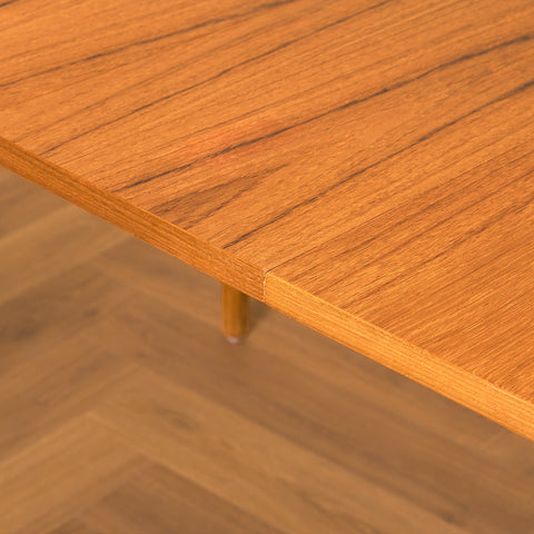 Swedish dining table in teak and beech