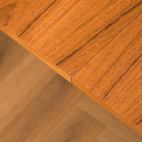 Swedish dining table in teak and beech