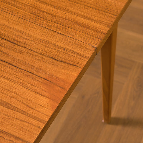 Swedish dining table in teak and beech