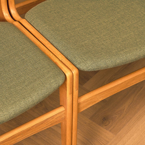 Danish set of 6 dining chairs in oak by Erik Buch for Nova Stolefabrik