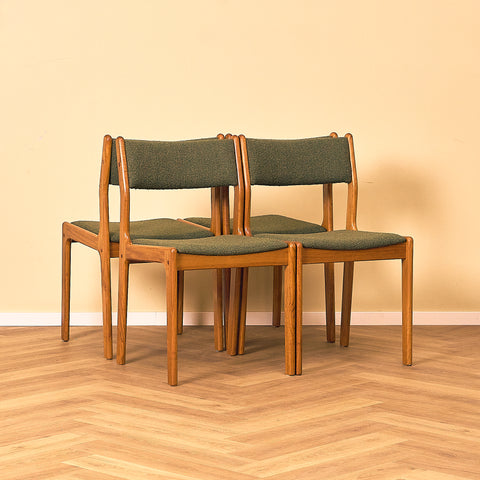 Danish dining chairs in teak by Findahl